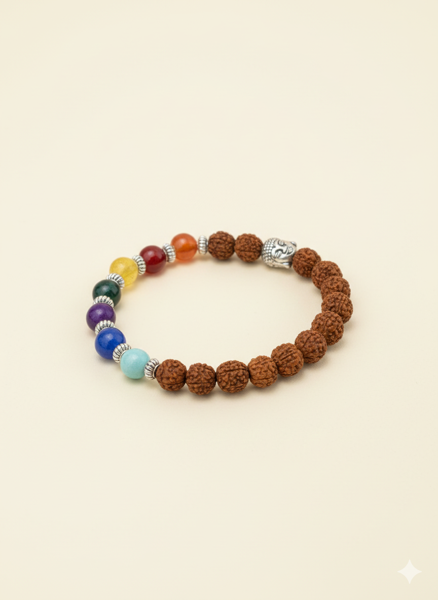 7 Chakra Healing Crystal Bracelet for Women & Men – Natural Stone Energy Balance Yoga Meditation Bracelet