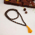 Original Karungali Rudraksha Mala 108 Beads (8mm) with Black Agate – Premium Meditation & Japa Mala | Brajmantra