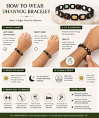 Brajmantra Dhanyog Bracelet – 5 Natural Stones (Clear Quartz, Pyrite, Citrine, Tiger Eye, Green Aventurine) for Energy Balance, Focus & Protection | Unisex | 20 cm