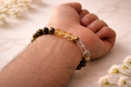 Brajmantra Money Magnet Bracelet for Wealth Attraction & Prosperity | Citrine Pyrite Tiger Eye Aventurine Quartz Hematite Bracelet | Lucky Bracelet for Men & Women