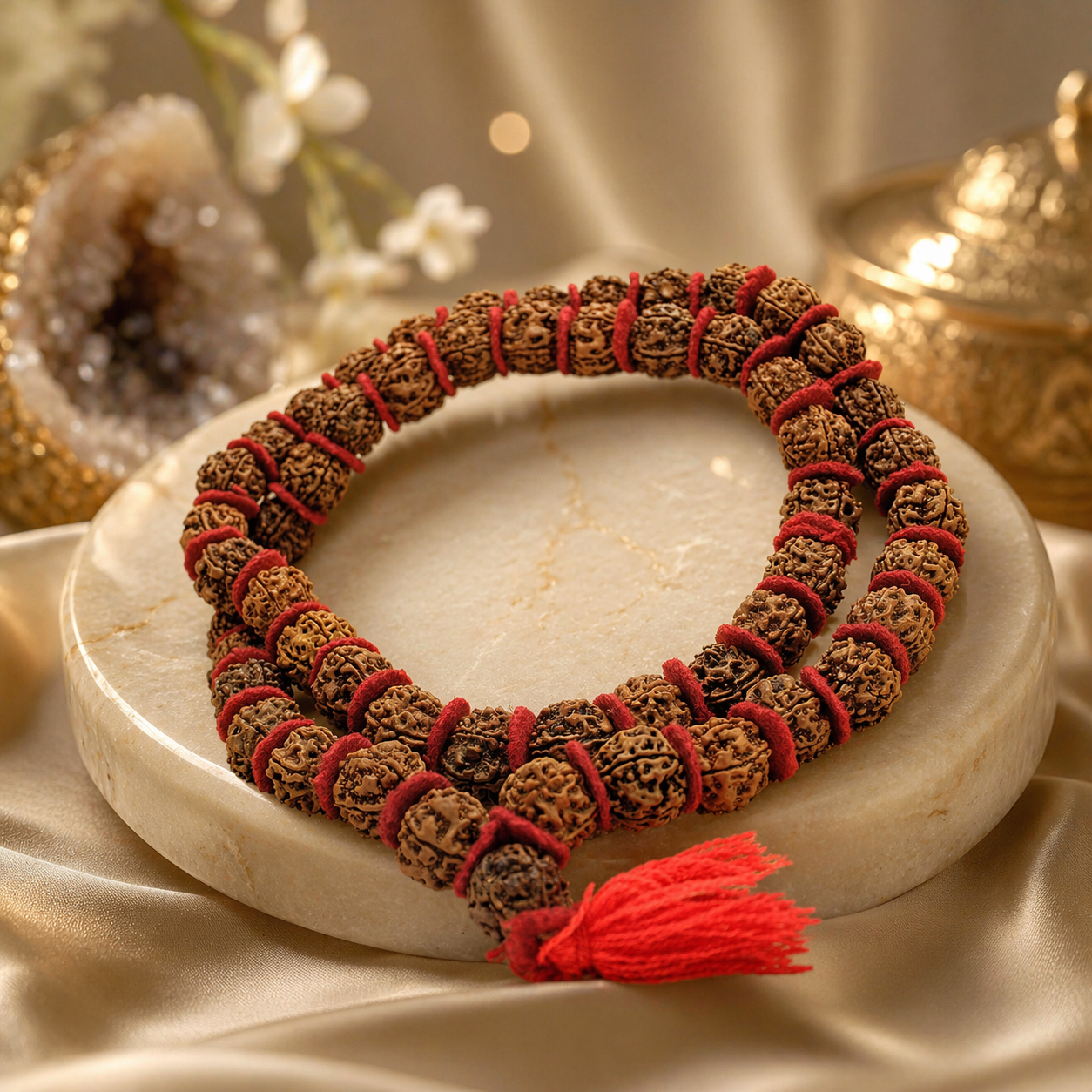 Brajmantra 100% Natural Rudraksha Kanthi Mala | For Peace, Protection & Spiritual Growth