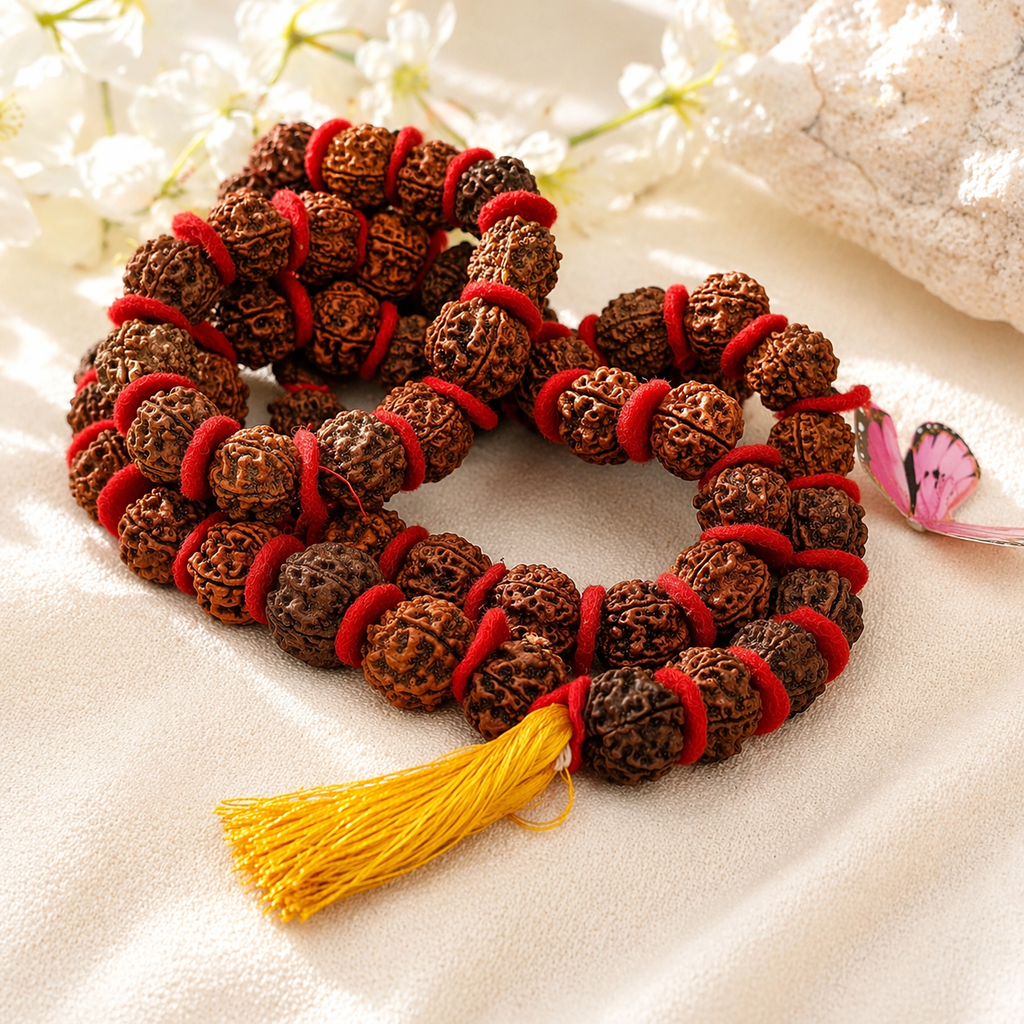 Brajmantra 100% Natural Rudraksha Kanthi Mala | For Peace, Protection & Spiritual Growth