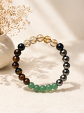 BrajMantra Dhanlabh Bracelet – Wealth & Prosperity Crystal Bracelet (Citrine, Tiger Eye, Green Aventurine, Pyrite) for Money, Luck & Success – Men & Women