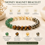 BrajMantra Dhanlabh Bracelet – Wealth & Prosperity Crystal Bracelet (Citrine, Tiger Eye, Green Aventurine, Pyrite) for Money, Luck & Success – Men & Women