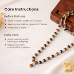 Braj Mantra Rudraksha Mala | Karungali Mala Necklace | 54 Beads Spiritual Japa Mala | Original Rudraksha & Ebony Beads | Unisex