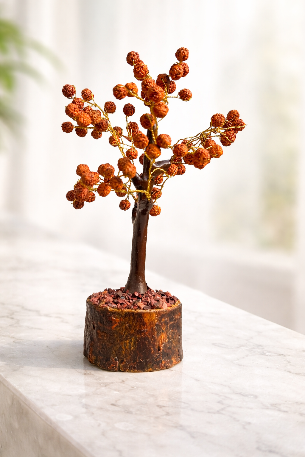 Braj Mantra 6mm 5 Mukhi Rudraksha 54 Beads Certified tree | Original Rudraksha Mala for Men & Women | Pooja, Meditation & Stress Relief