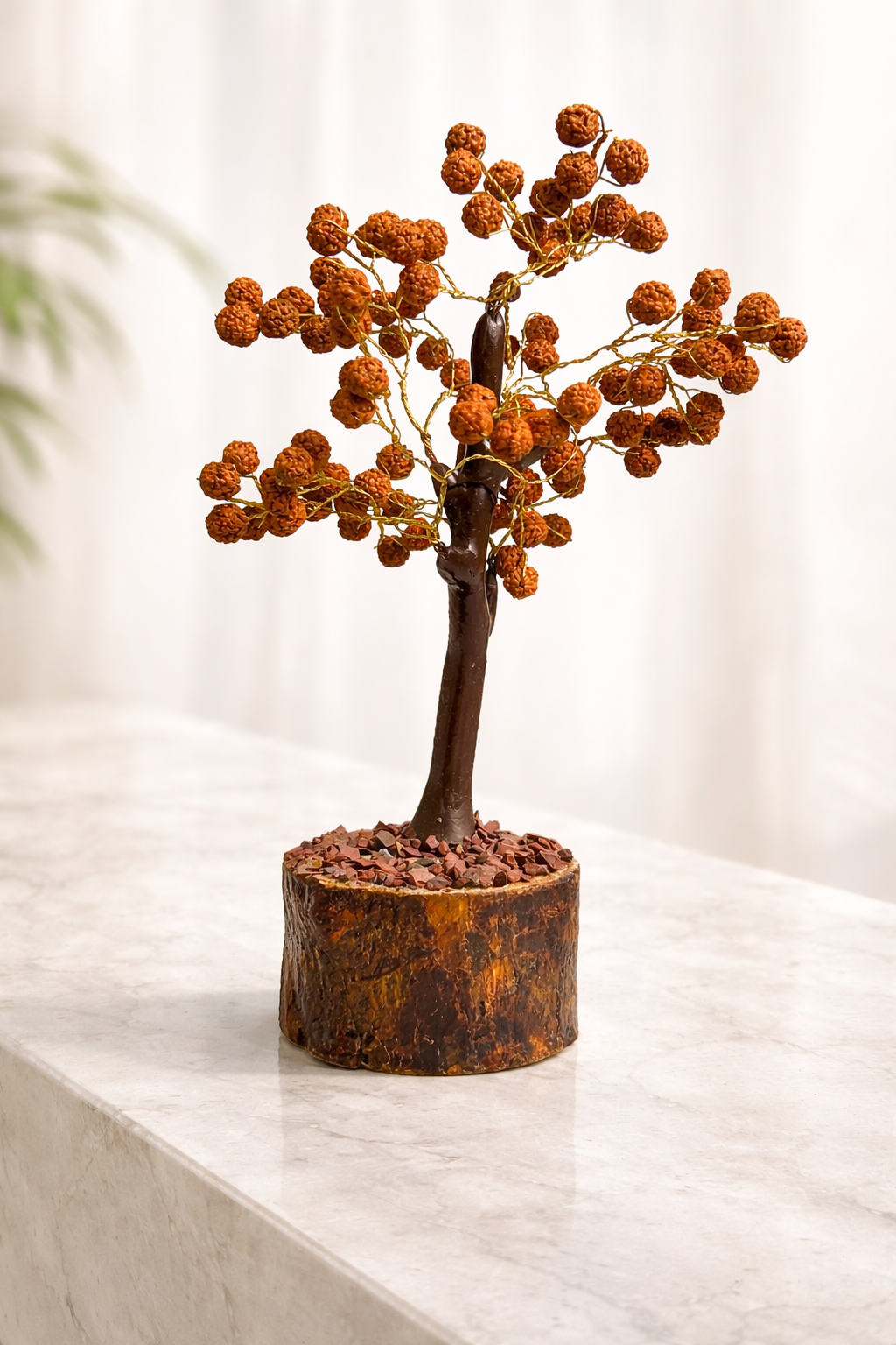 Braj Mantra 6mm 5 Mukhi Rudraksha 54 Beads Certified tree | Original Rudraksha Mala for Men & Women | Pooja, Meditation & Stress Relief