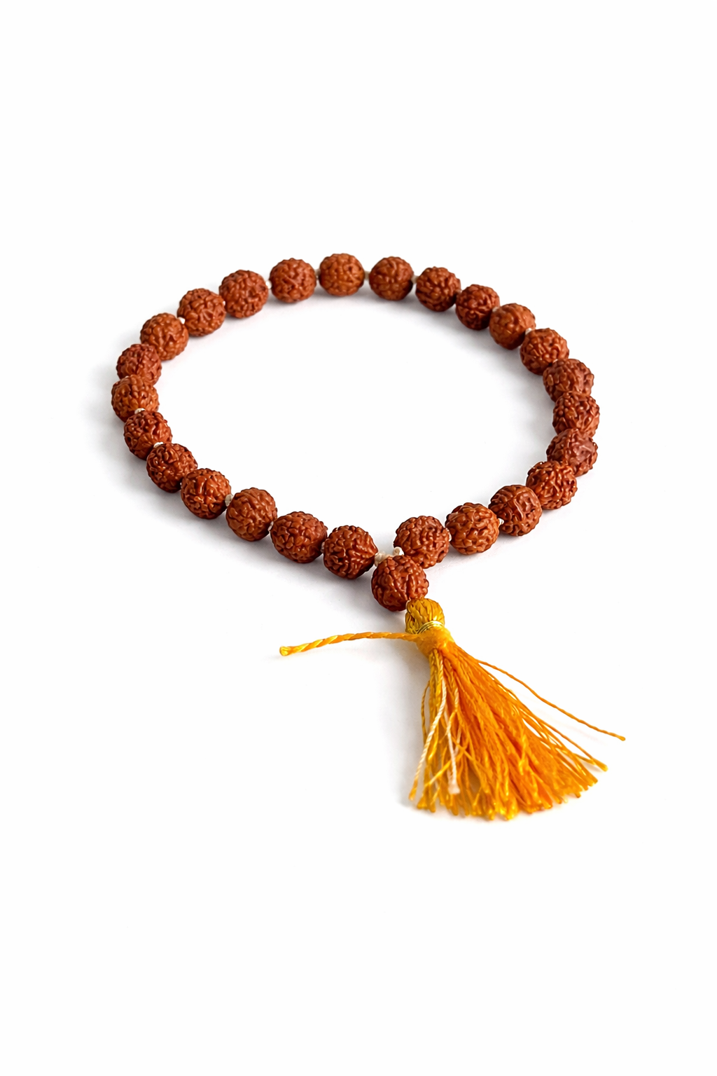 27 Bead Rudraksha Mala Bracelet | Original 5 Mukhi Rudraksha | Japa Meditation Prayer Bracelet for Men & Women | Adjustable Spiritual Wrist Mala