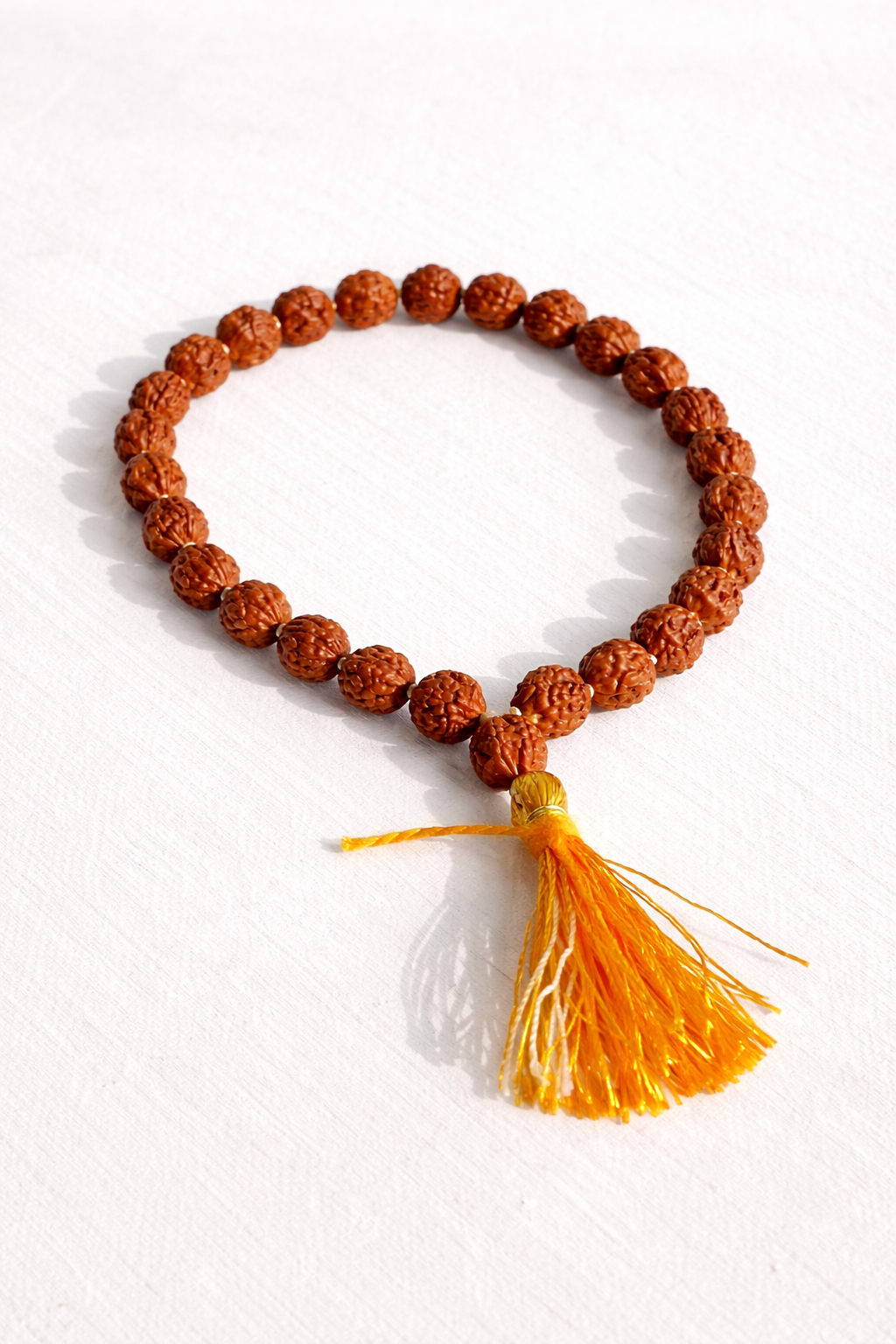 27 Bead Rudraksha Mala Bracelet | Original 5 Mukhi Rudraksha | Japa Meditation Prayer Bracelet for Men & Women | Adjustable Spiritual Wrist Mala