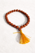 27 Bead Rudraksha Mala Bracelet | Original 5 Mukhi Rudraksha | Japa Meditation Prayer Bracelet for Men & Women | Adjustable Spiritual Wrist Mala