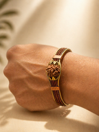BrajMantra 7 Mukhi Rudraksha Copper Spiritual Kada for Men and Women