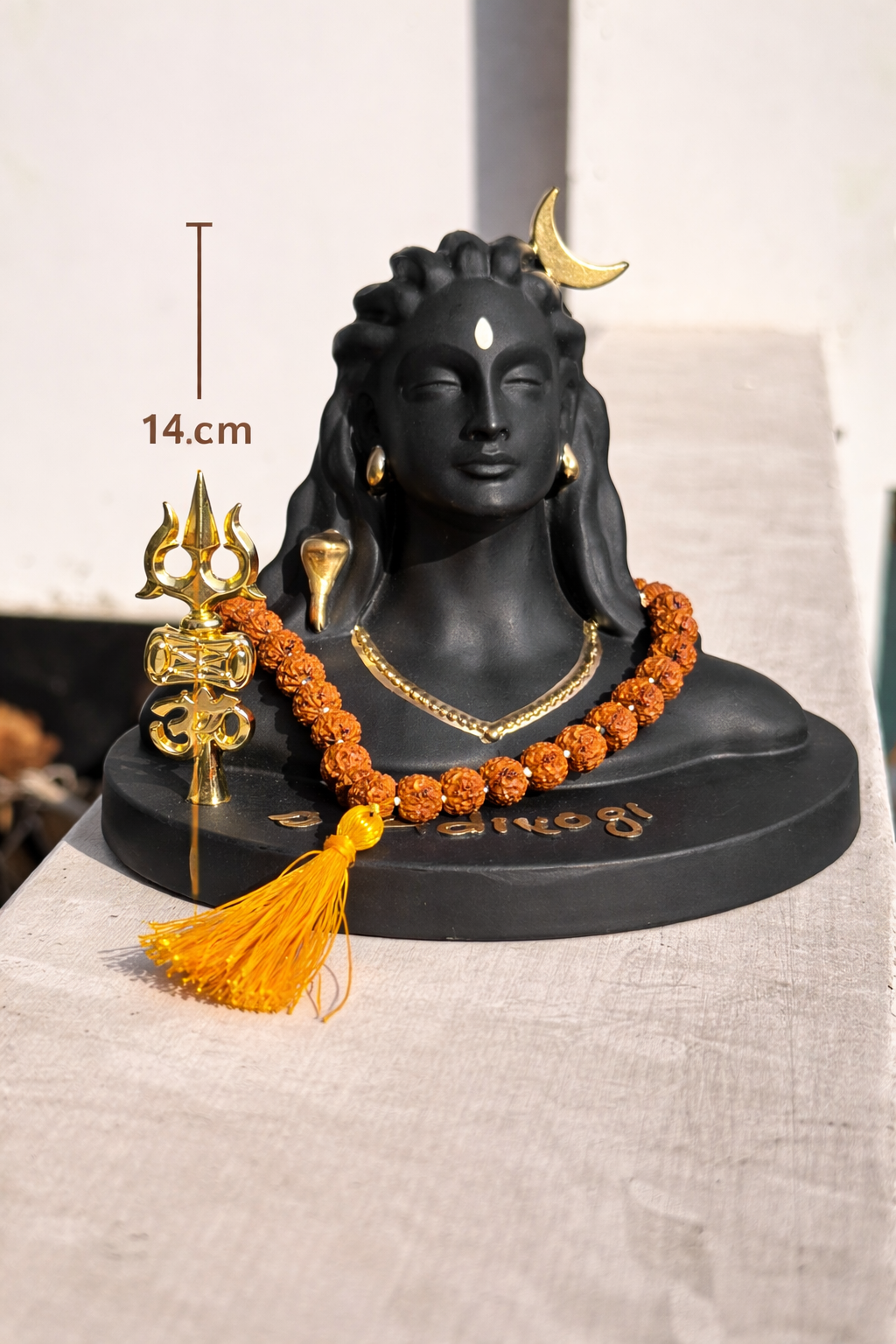 5 Mukhi Rudraksha Sumarni (Original & Certified) with Adiyogi Shiva Idol | Meditation, Peace, Protection & Positive Energy