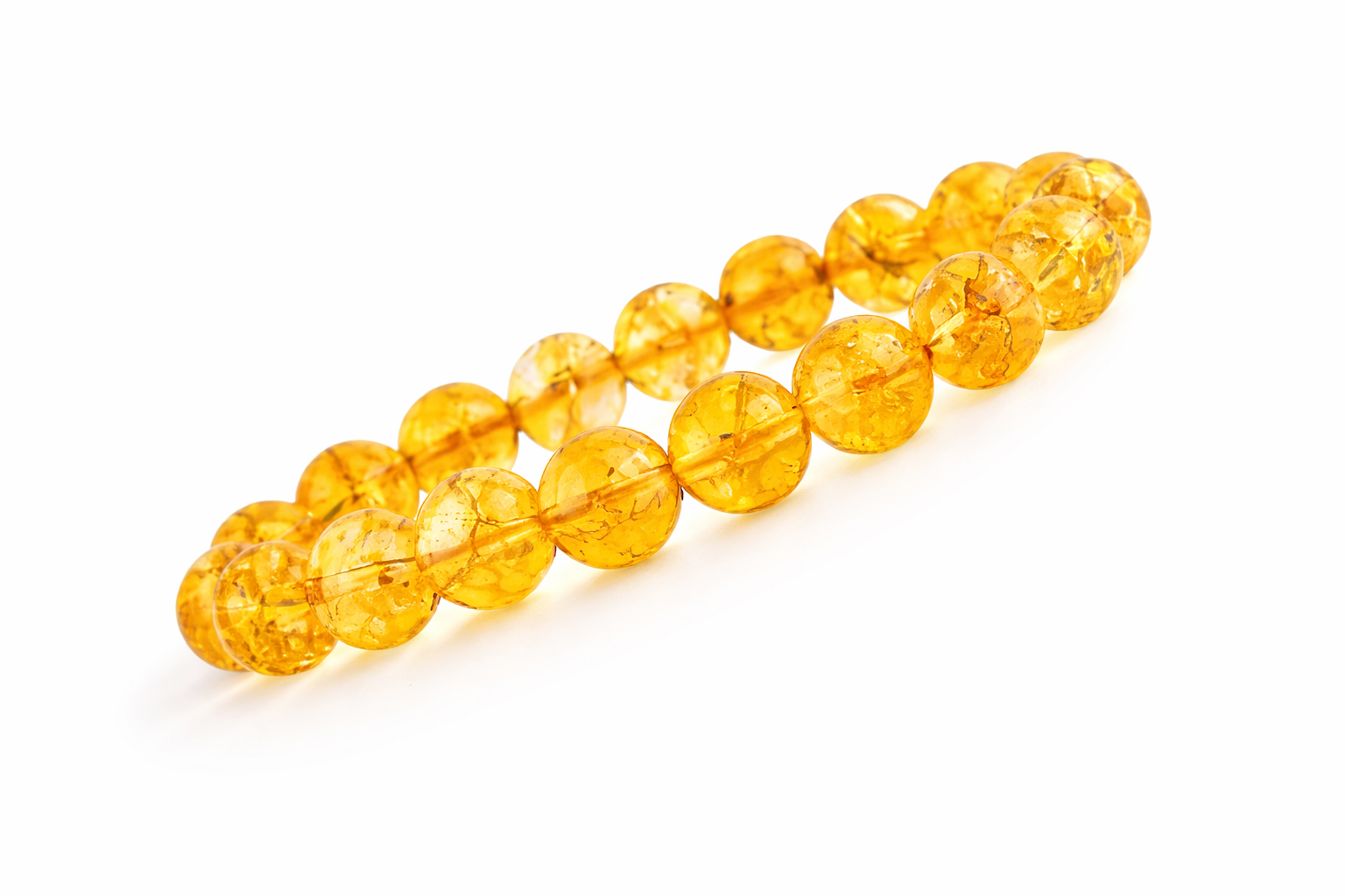 Natural Diamond Cut Citrine Bracelet for Wealth & Prosperity | Faceted Yellow Quartz Crystal Bead Bracelet for Men & Women | Healing Energy Jewelry
