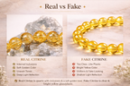 Natural Diamond Cut Citrine Bracelet for Wealth & Prosperity | Faceted Yellow Quartz Crystal Bead Bracelet for Men & Women | Healing Energy Jewelry