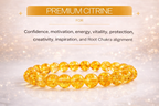 Natural Diamond Cut Citrine Bracelet for Wealth & Prosperity | Faceted Yellow Quartz Crystal Bead Bracelet for Men & Women | Healing Energy Jewelry