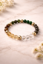 Brajmantra Dhanyog Money Magnet Bracelet | Dhan Akarshan, Wealth, Luck & Success Bracelet | Citrine Pyrite Tiger Eye Crystal Bracelet for Men & Women