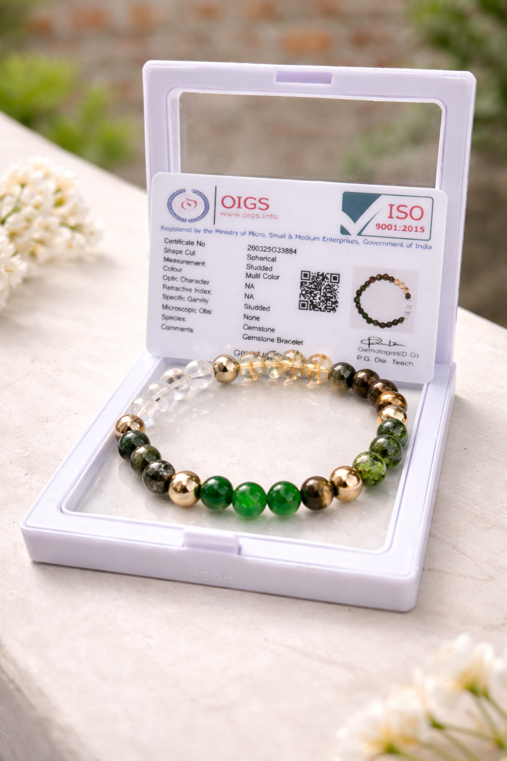 Brajmantra Dhanyog Money Magnet Bracelet | Dhan Akarshan, Wealth, Luck & Success Bracelet | Citrine Pyrite Tiger Eye Crystal Bracelet for Men & Women