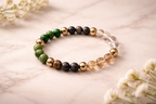 Brajmantra Dhanyog Money Magnet Bracelet | Dhan Akarshan, Wealth, Luck & Success Bracelet | Citrine Pyrite Tiger Eye Crystal Bracelet for Men & Women