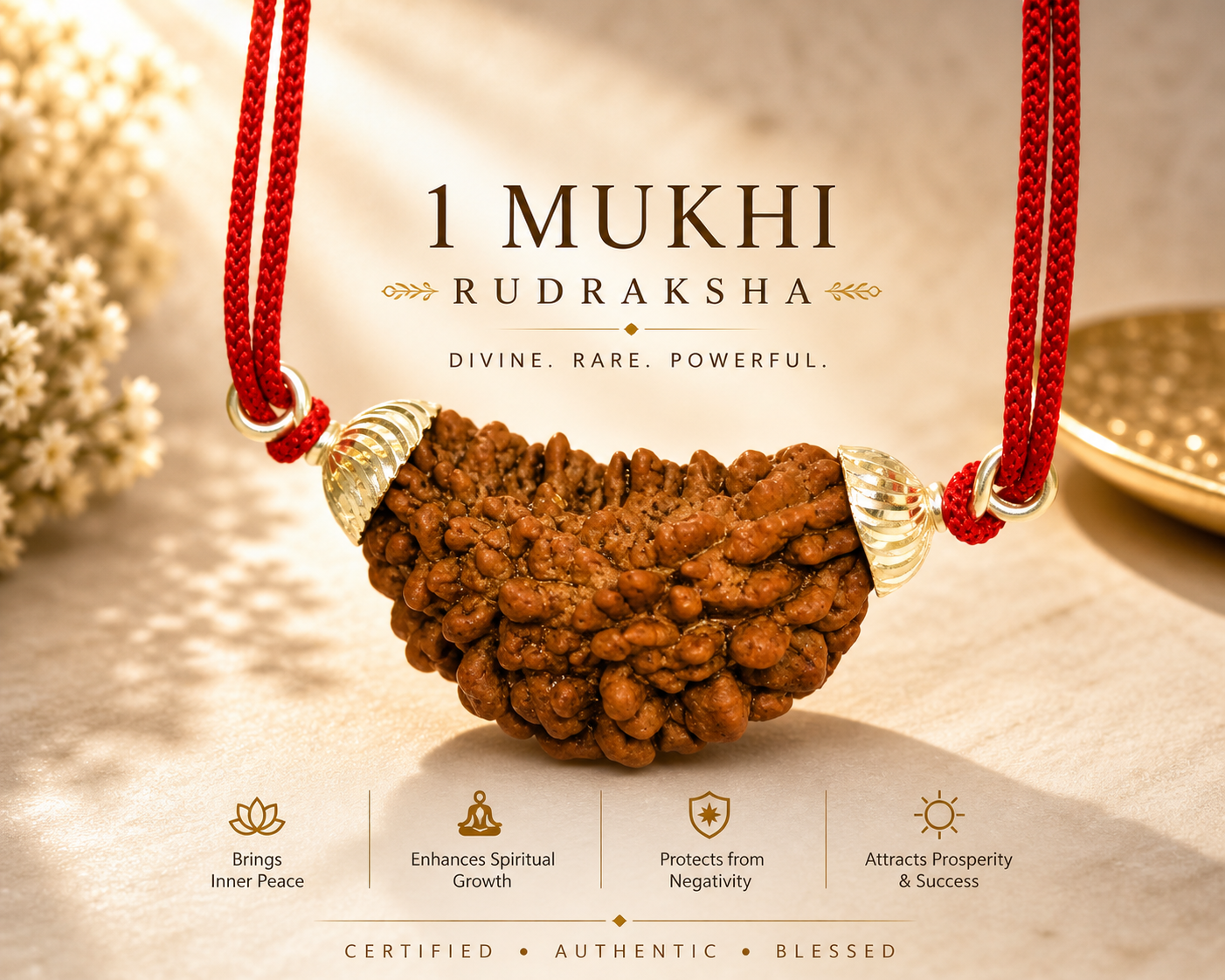 1 Mukhi Nepali Lab Certified Rudraksha