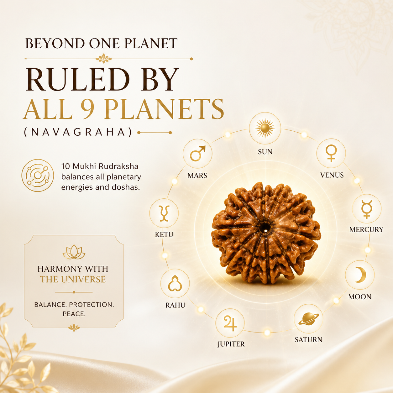 10 Mukhi Nepali Lab Certified Rudraksha