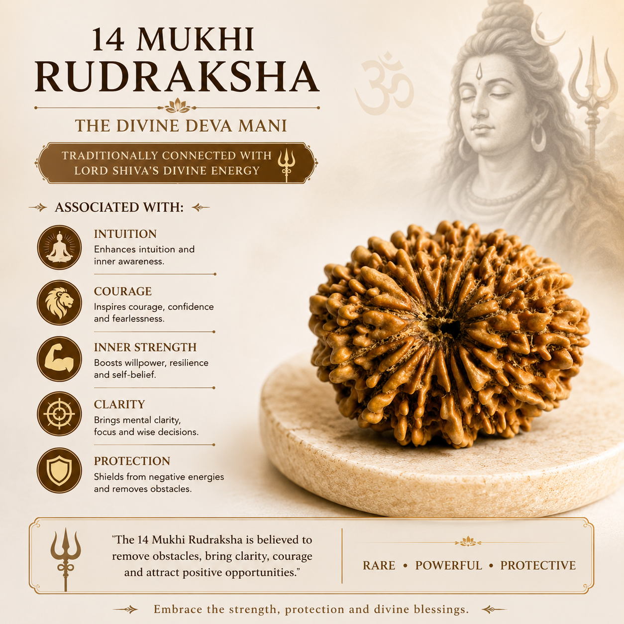14 Mukhi Nepali Lab Certified Rudraksha