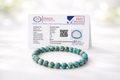 Natural Turquoise (Firoza) Bracelet for Men & Women – Certified 8mm Beaded Healing Crystal | Protection, Confidence, Good Luck & Energy Bracelet | Premium Gemstone Stretch Bracelet