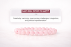Rose Quartz Bracelet | Natural Crystal Healing Bracelet | Love Attraction, Positive Energy, Stress Relief Stone | 8mm Beaded Stretch Bracelet for Women Men