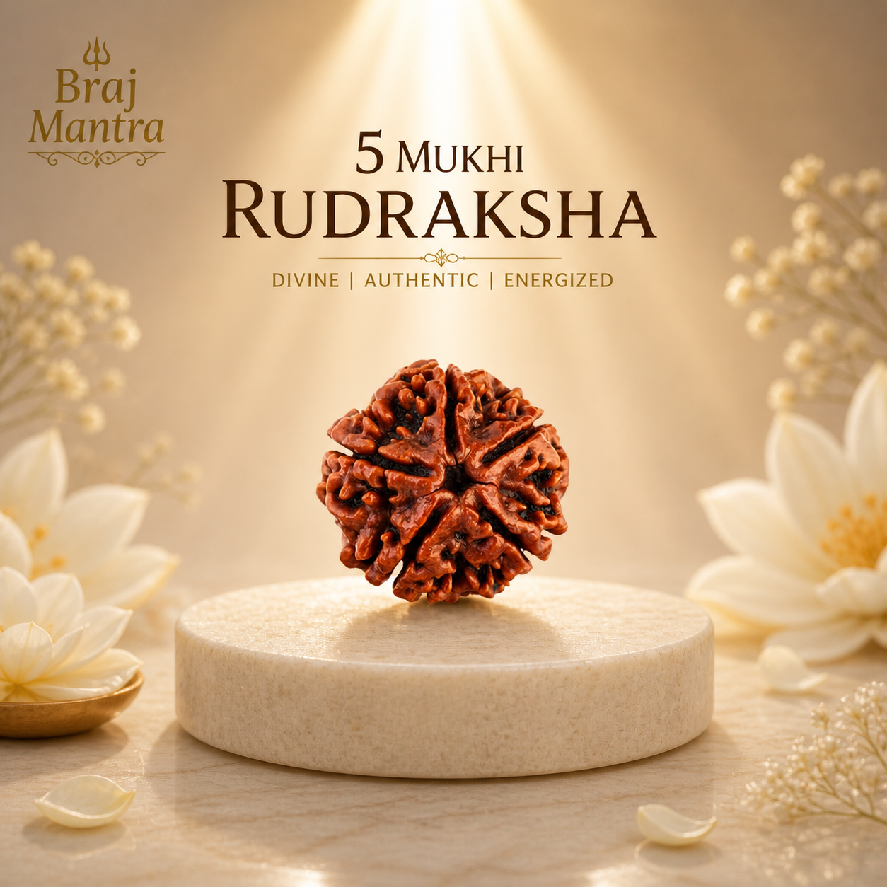 5 Mukhi Nepali Lab Certified Rudraksha