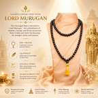 Original Karungali Mala 108+1 Beads | Energised with Haridwar Ganga Jal | Natural Ebony Wood Spiritual Mala for Meditation, Protection & Lord Murugan Blessings