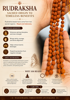 108 Beads Original Rudraksha Jaap Mala | Sacred Meditation & Spiritual Healing Necklace | Energized with Haridwar Ganga Jal