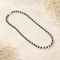 Original Karungali Mala with Silver Capped Beads for Men & Women | Energised Ebony Wood Mala Necklace by Braj Mantra