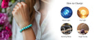 Natural Turquoise (Firoza) Bracelet for Men & Women – Certified 8mm Beaded Healing Crystal | Protection, Confidence, Good Luck & Energy Bracelet | Premium Gemstone Stretch Bracelet
